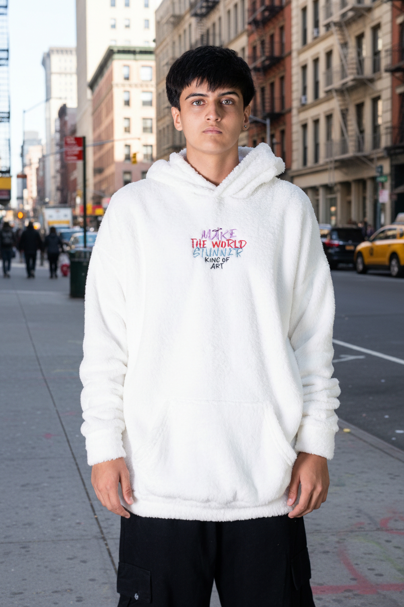 Buzo King Of Art Cozy Hood Blanco