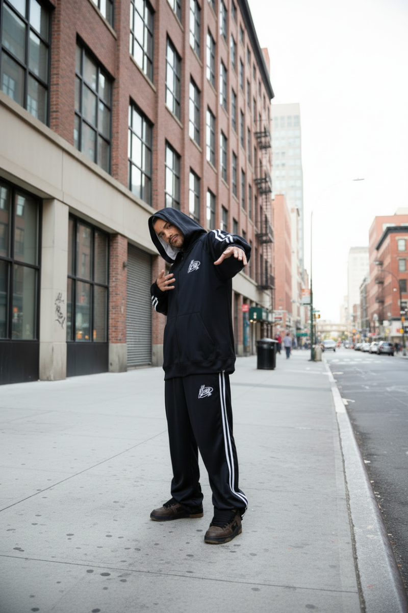 Jogging King Of Art Strips Negro