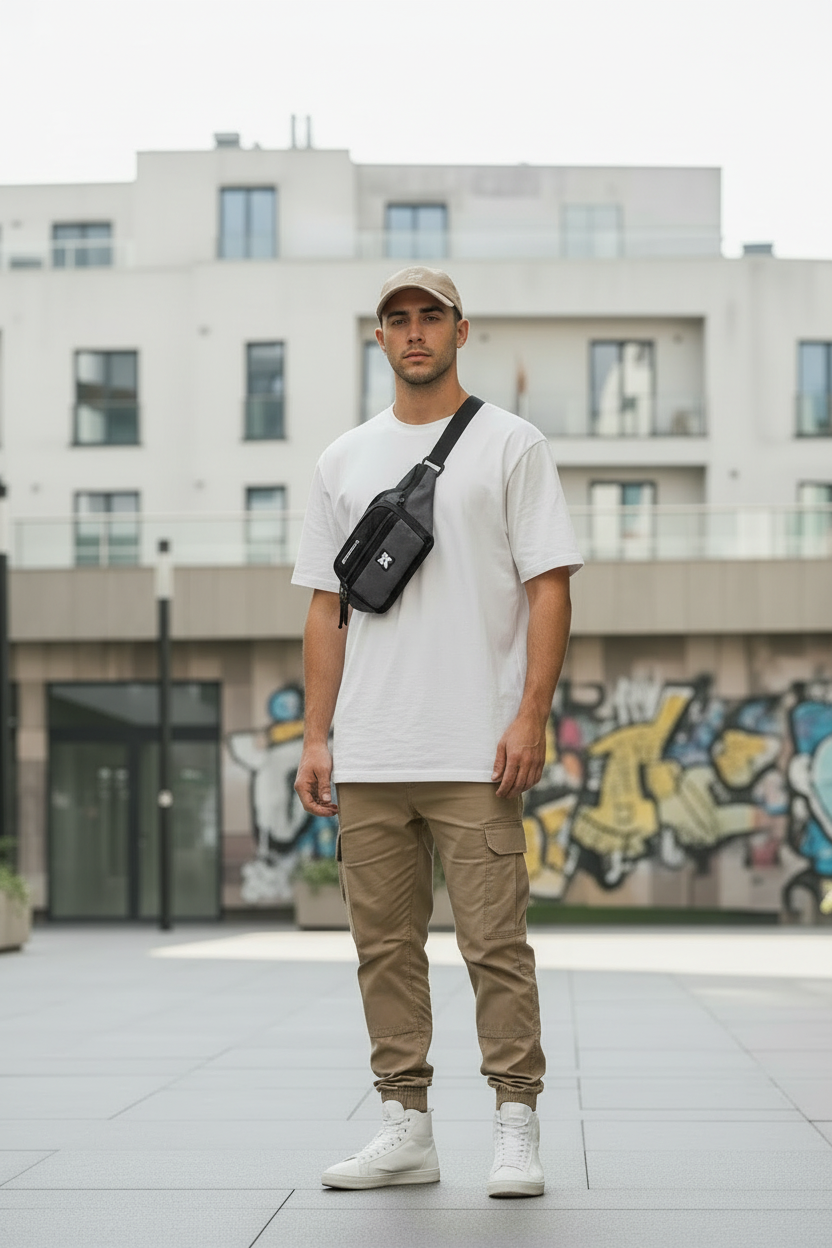 Riñonera Ocn Bora  Gris/Negro