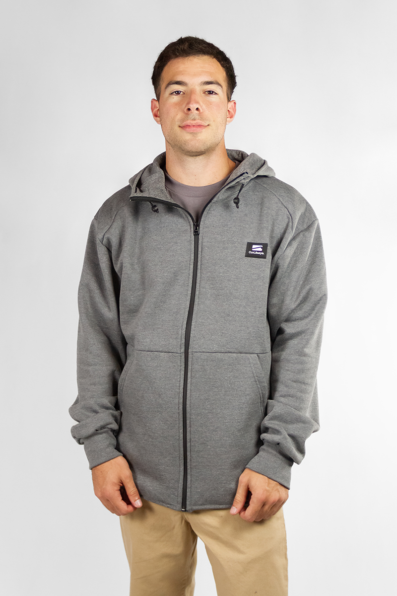 Campera Ocn  Zipper Gris