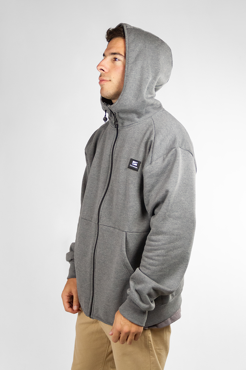 Campera Ocn  Zipper Gris