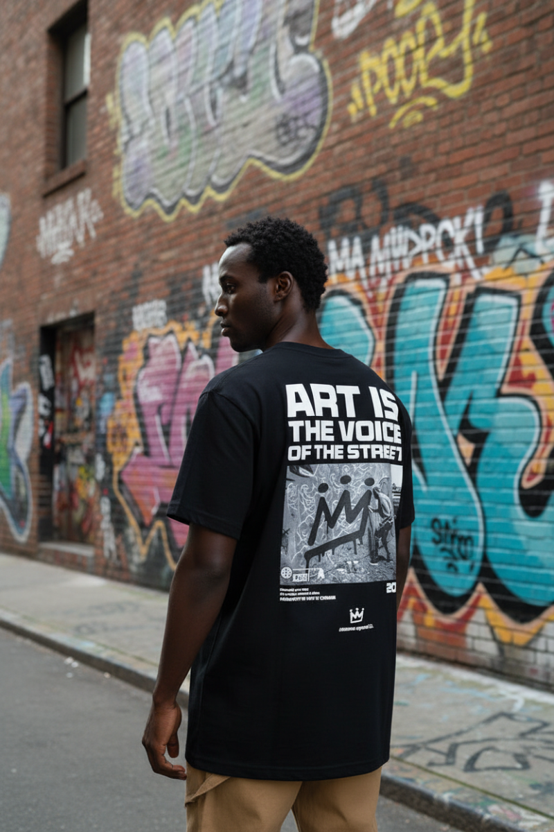 Remera King of Art Urban Shirt Negro