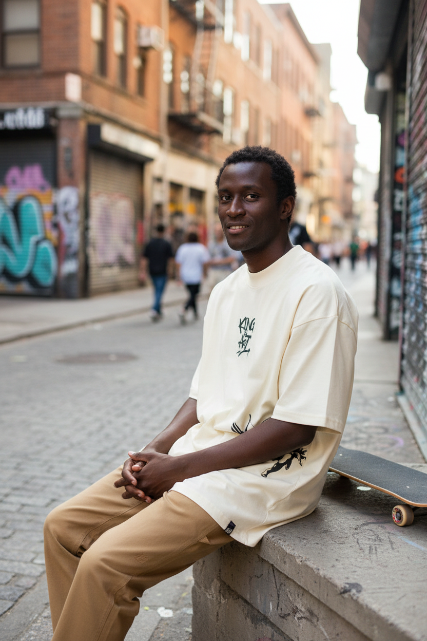 Remera King Of Art Ultra Beige