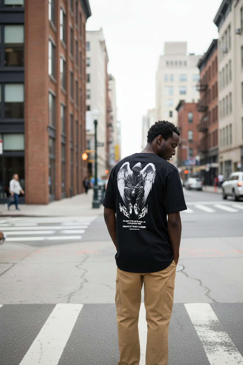 Remera King of Art Urban Shirt Negro