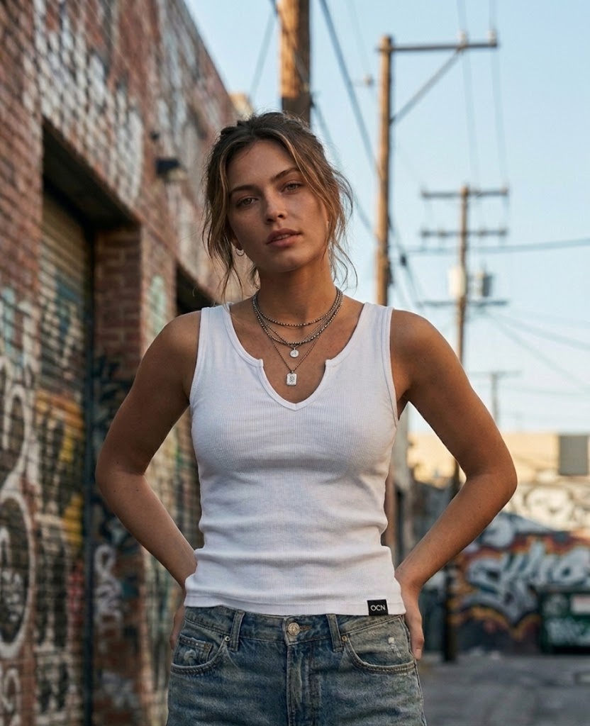 Musculosa Ocn Uma Long Blanco