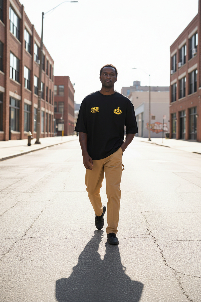 Remera King of Art Austin Negro