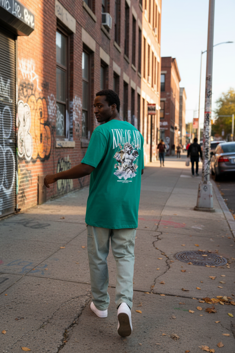 Remera King Of Art Urban  Verde