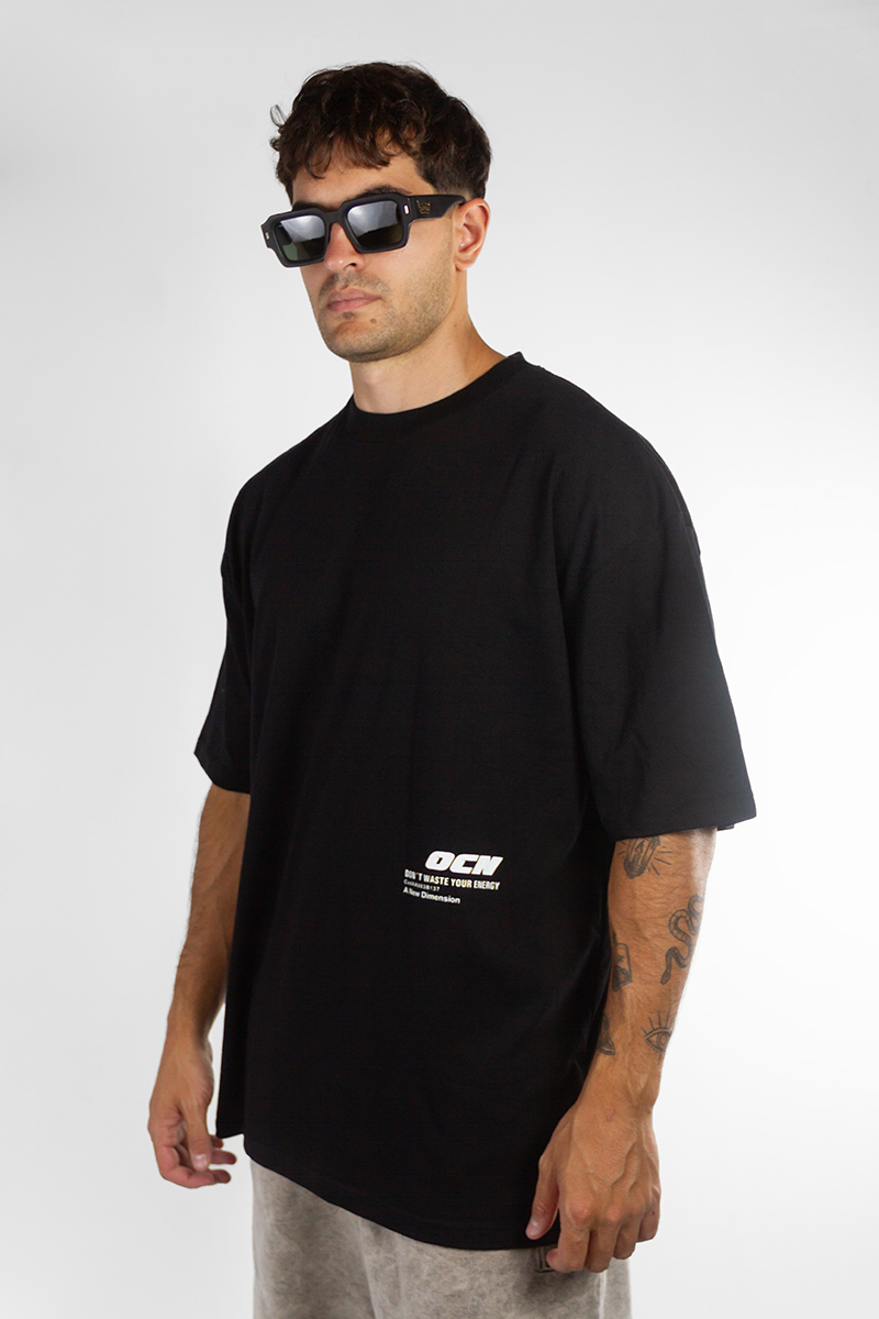 Remera Ocn H Original  Oversize Negro (I6)