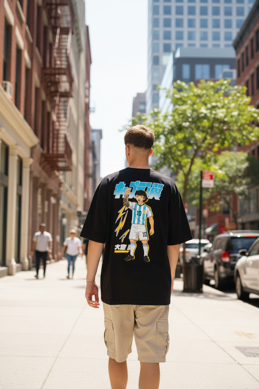 Remera Ocn Hombre Tributo Oversize Negro (Producto Outlet)