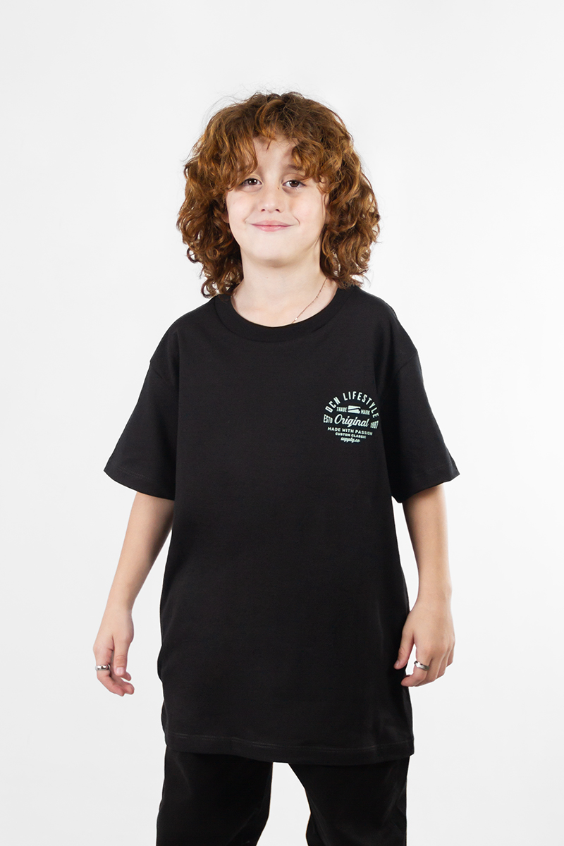 Remera Ocn Kids Original Regular Negro 701S4