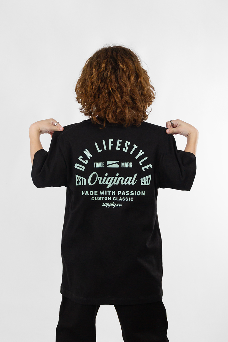 Remera Ocn Kids Original Regular Negro 701S4
