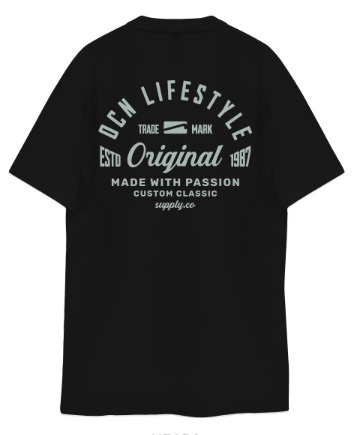 Remera Ocn Kids Original Regular Negro 701S4