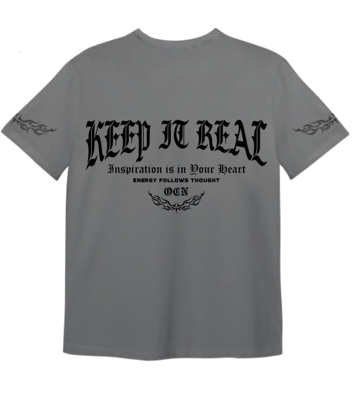 Remera Ocn Kids Gothic Print Gris 7F28G