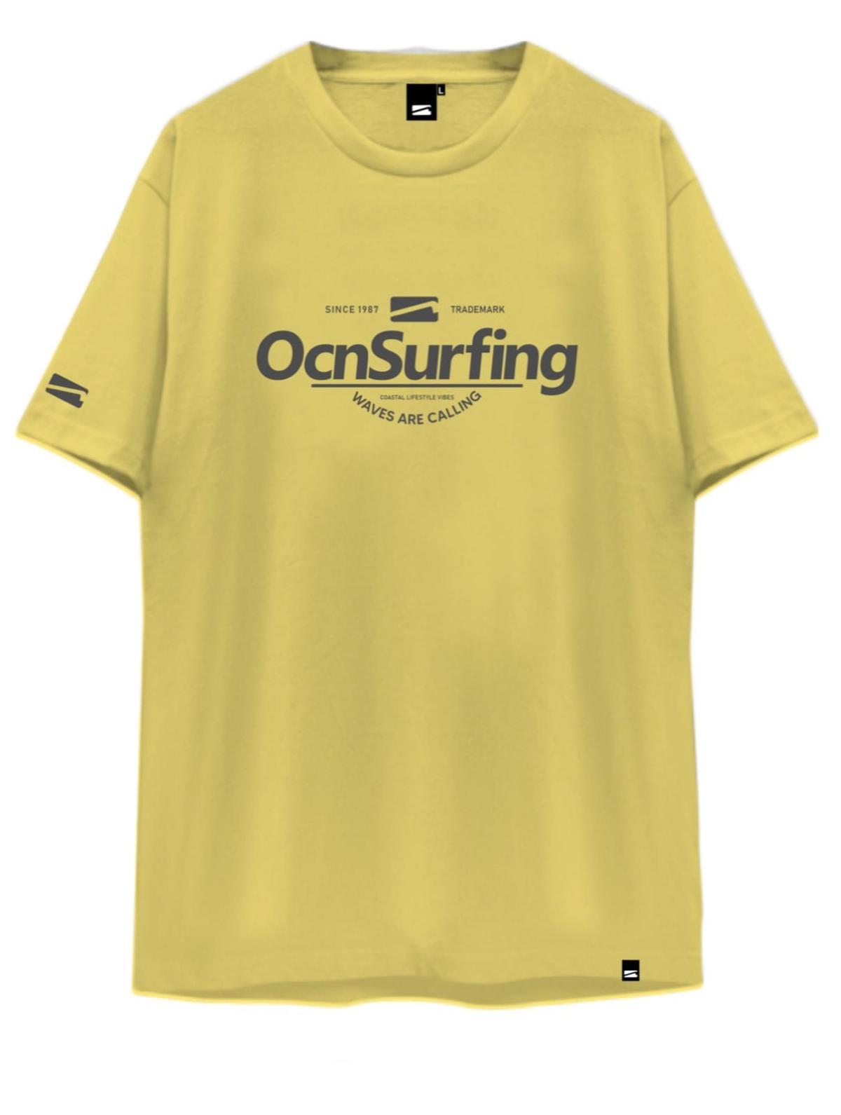 Remera Ocn hombre Premium Regular Amarillo 7M47F