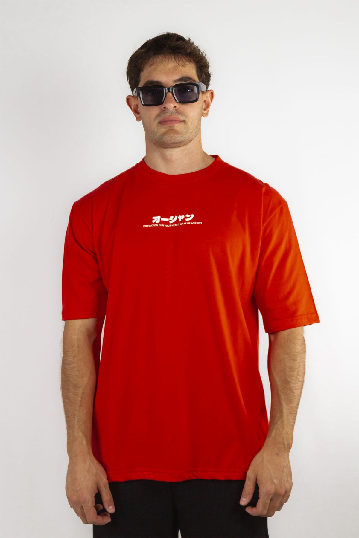 Remera Ocn Hombre Orian  Relax Rojo A9