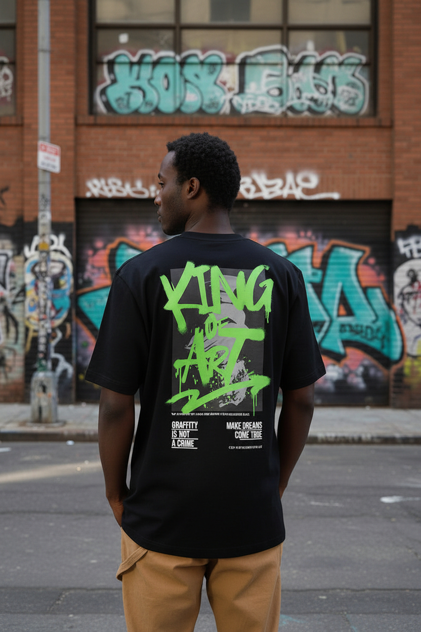 Remera King Of Art Urban Shirt Negro