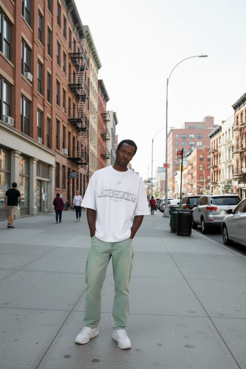 Remera King Of Art Box Blanco