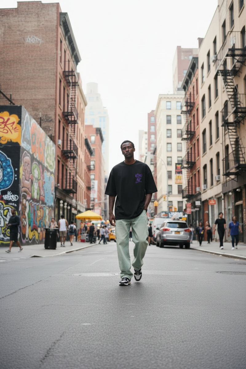 Remera King Of Art Houston Negro