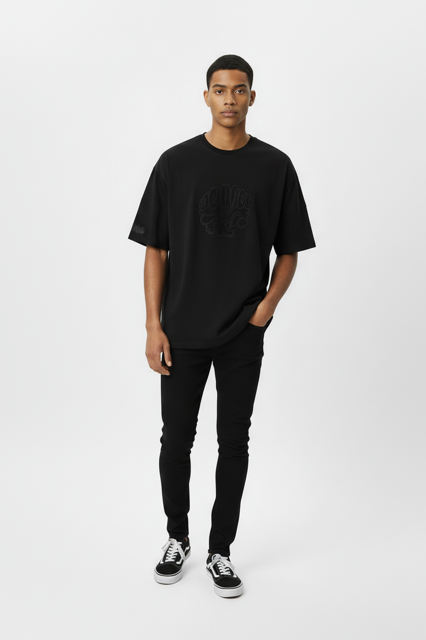 Remera King Of Art Light West Negro