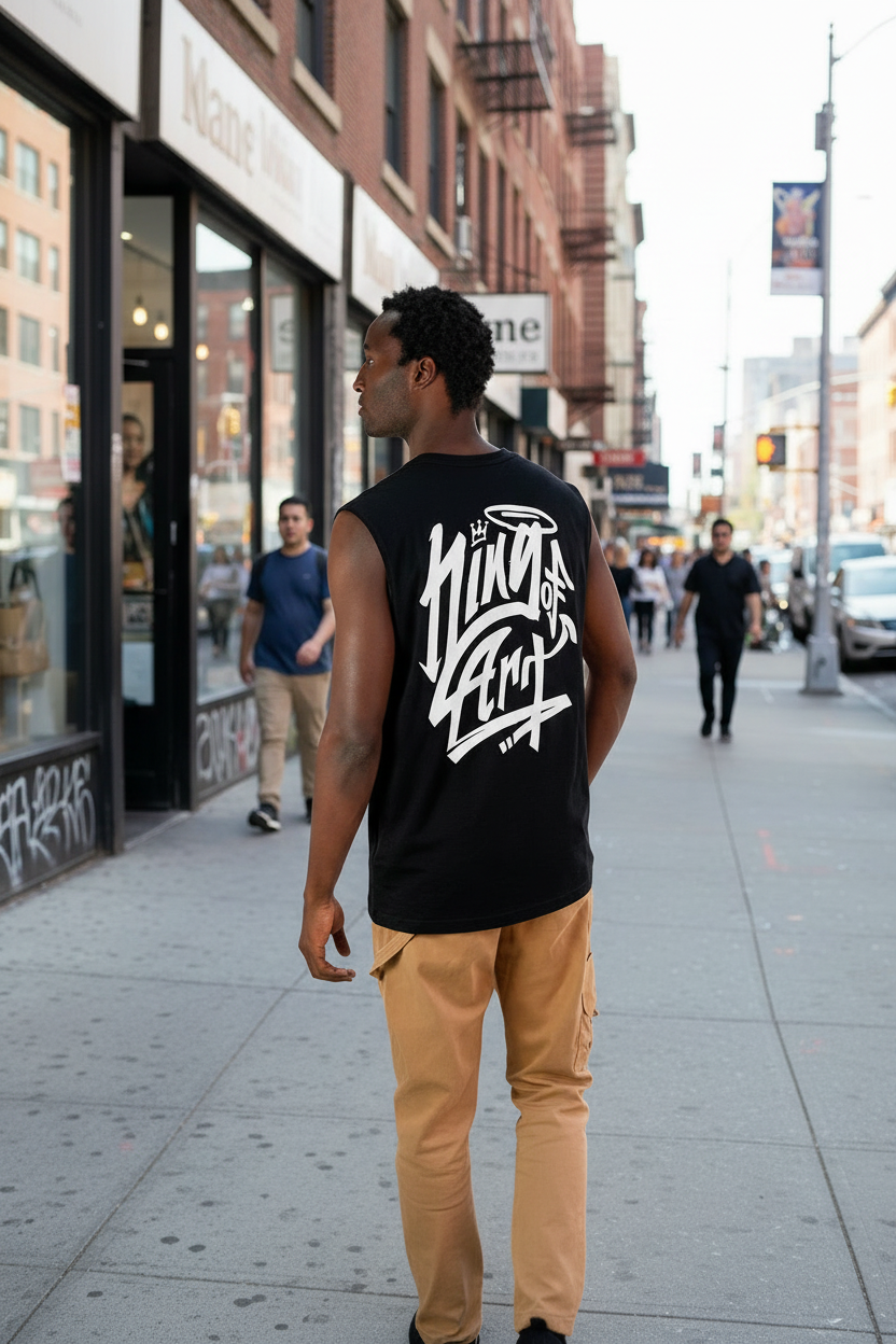 Musculosa King Of Art Mullet Negro