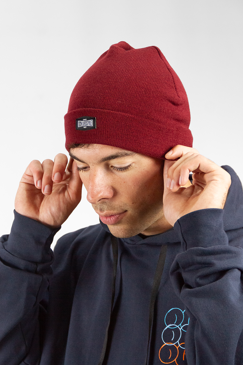 Gorro De Lana Ocn Liso Large Bordo 643