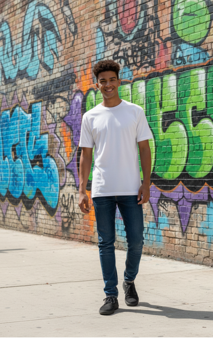 Remera King Of Art Houston Blanco