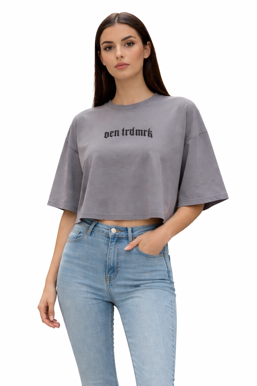 Remera Ocn Bludrred Wash Gris