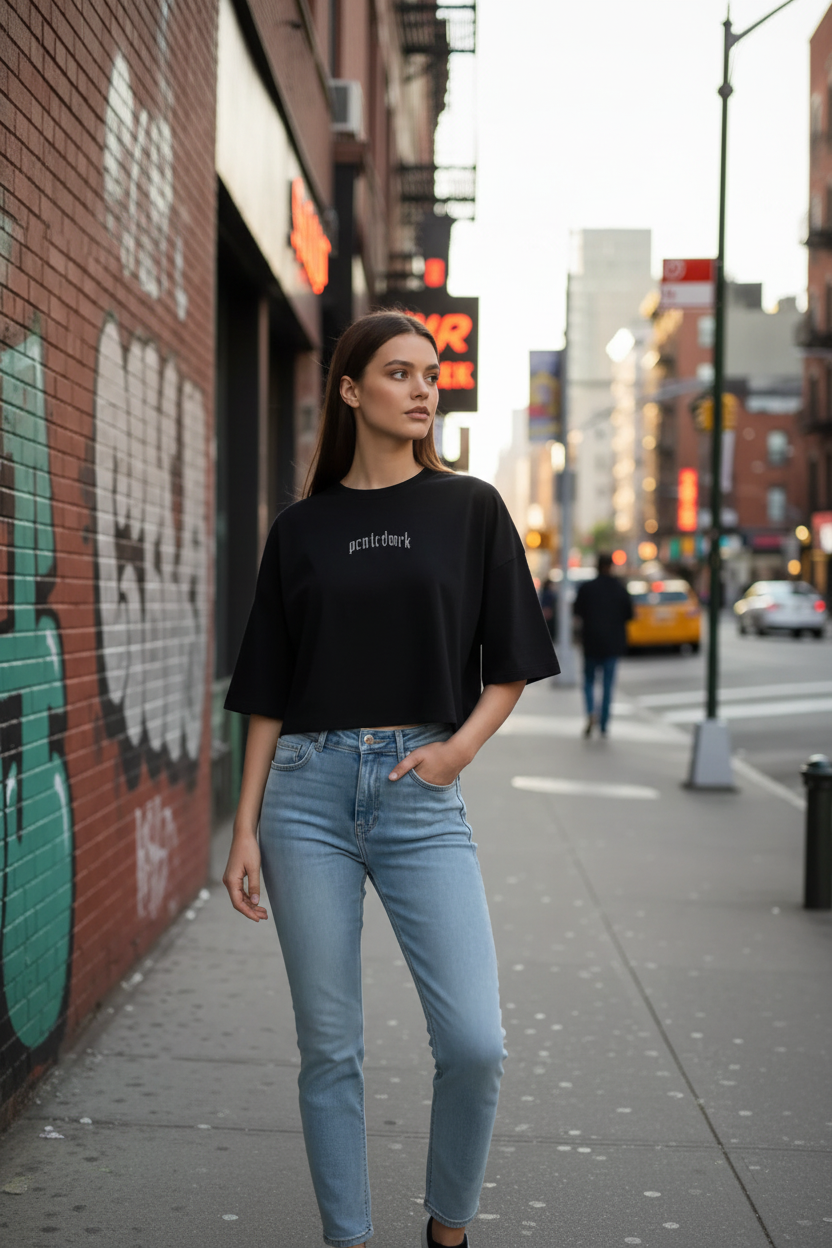 Remera Ocn Bludrred Wash Negro