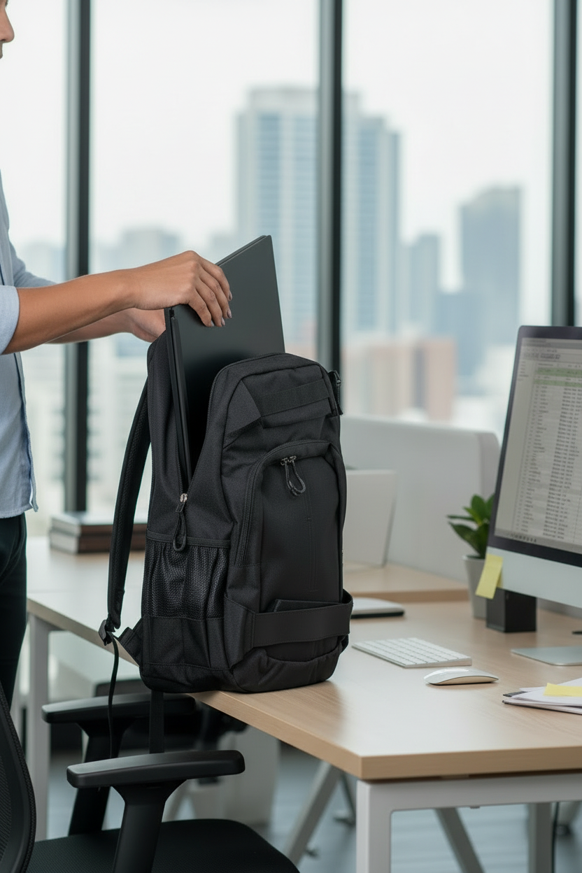 Mochila Ocn Porta Skate Negro