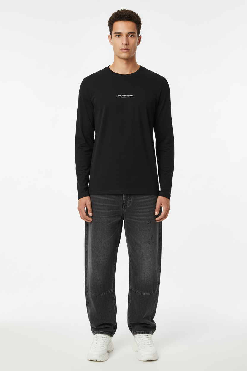 Remera Ocn Manga Larga Original Negro