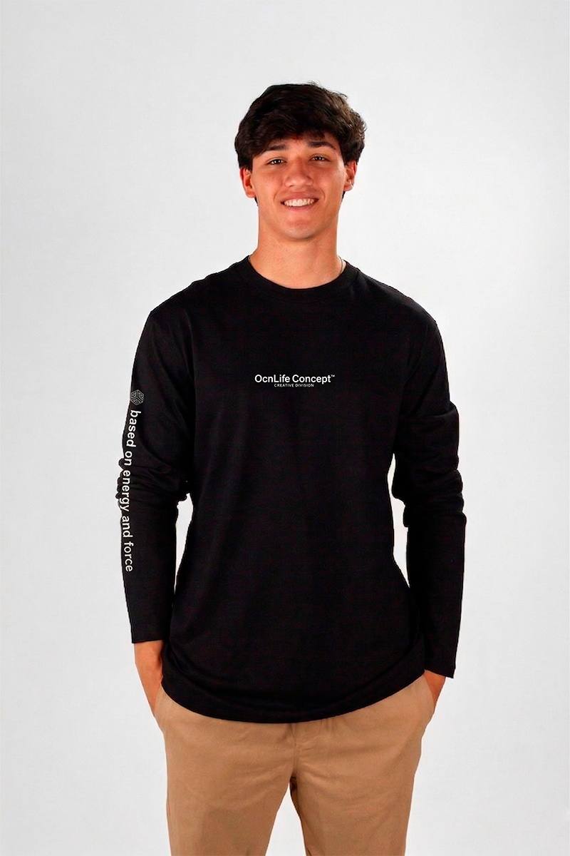 Remera Ocn Manga Larga Original Negro
