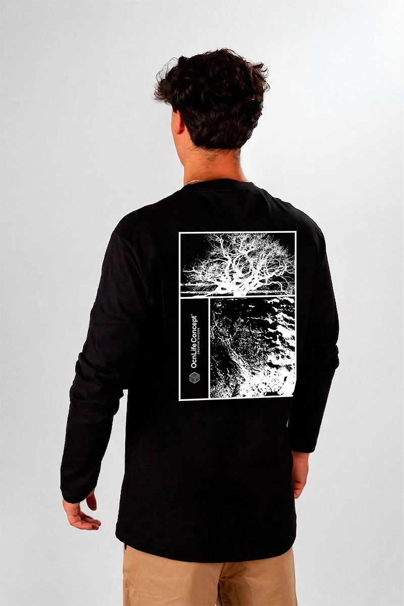 Remera Ocn Manga Larga Original Negro