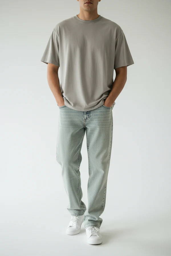 Jean King Of Art Baggy Lasser Blue