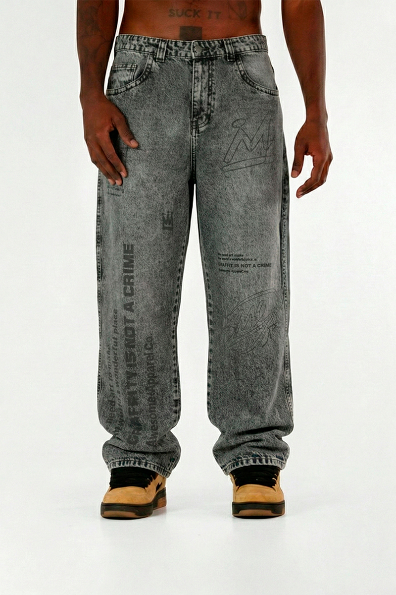 Jean King Of Art Baggy Black