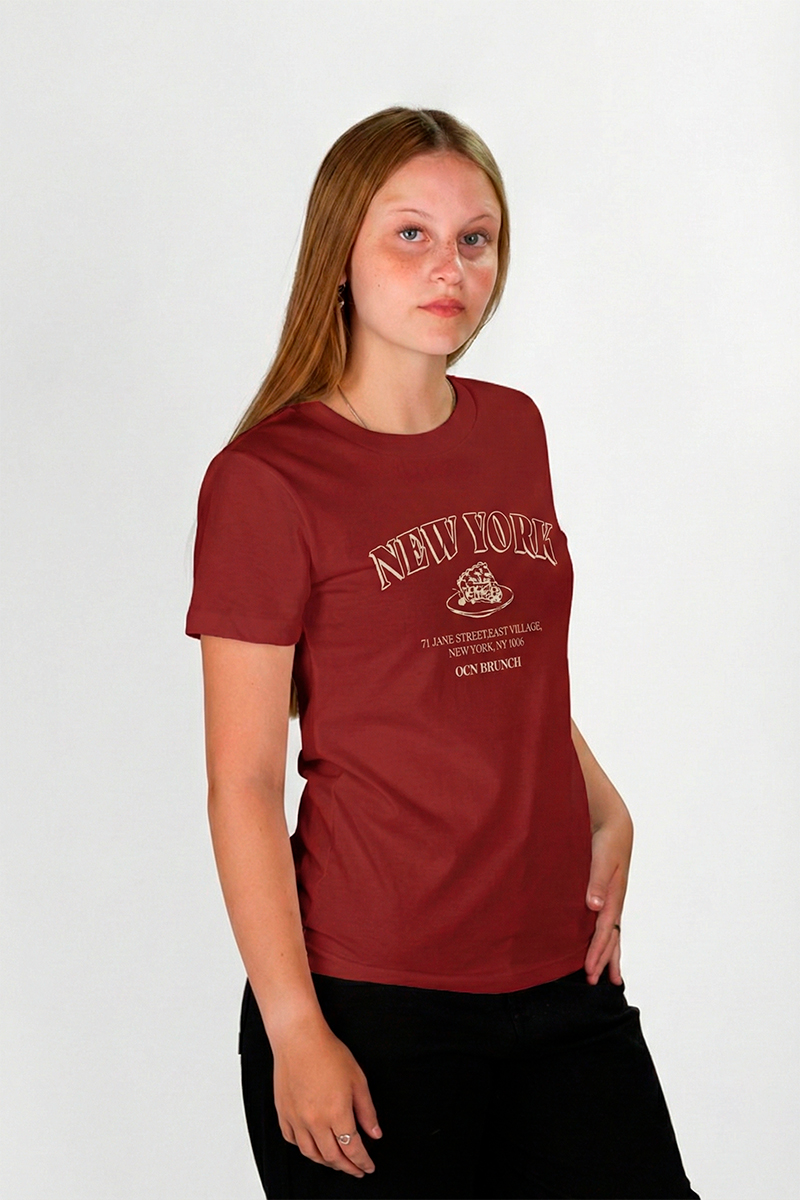 Remera Ocn Mujer Cassie Bordo