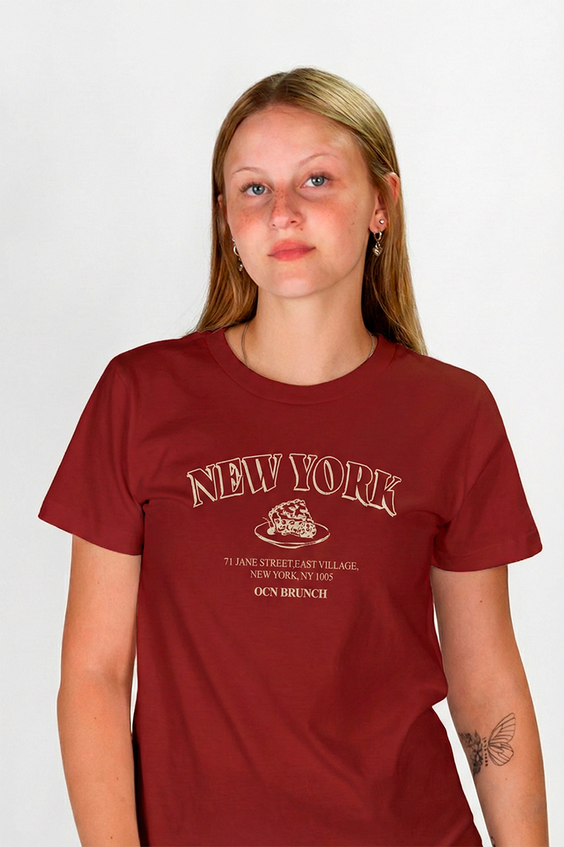 Remera Ocn Mujer Cassie Bordo