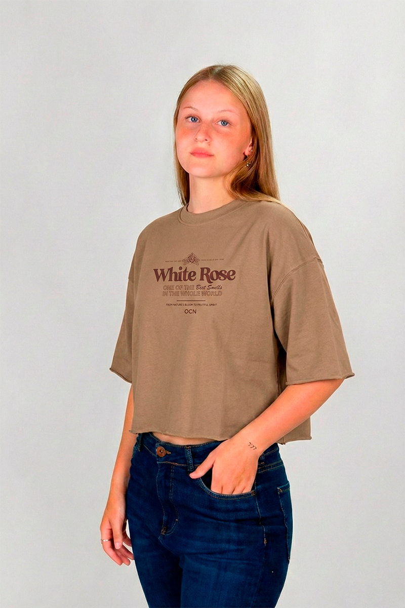 Remera Ocn Mujer Boxy Tee Camel