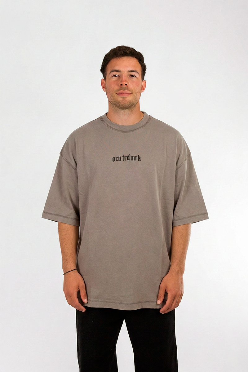 Remera Ocn Cracked Wash Gris