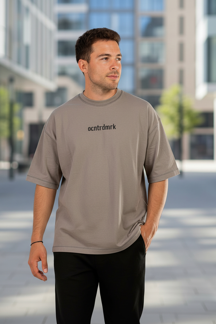 Remera Ocn Cracked Wash Gris