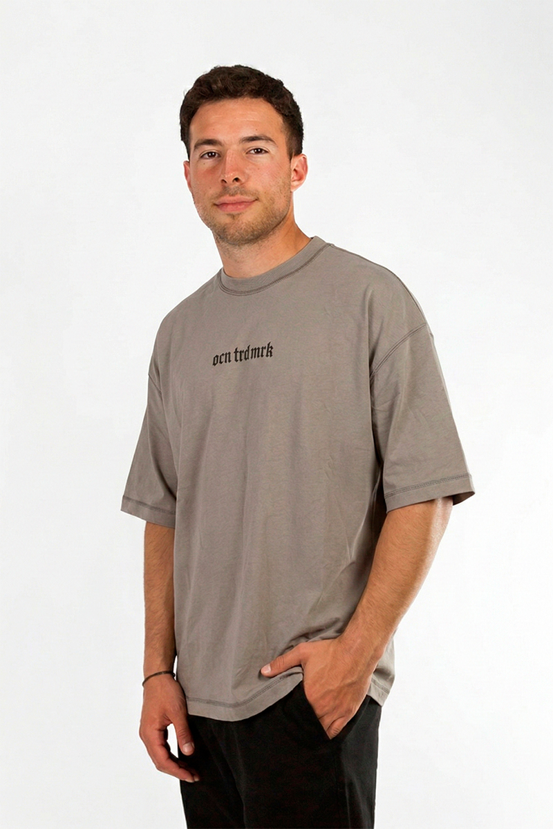 Remera Ocn Cracked Wash Gris