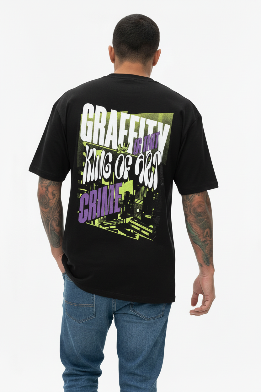 Remera King Of Art Urban Shirt Negro