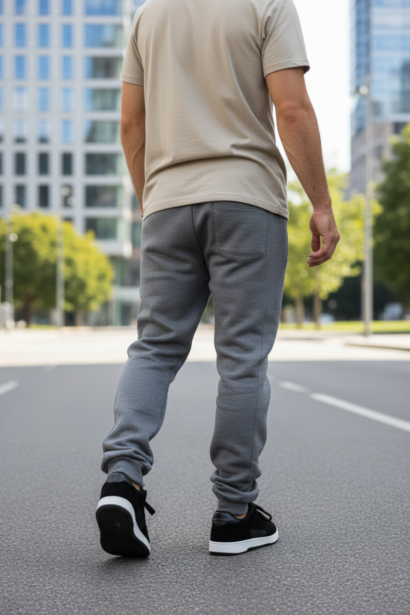 Jogging Ocn Hombre Zipper Gris