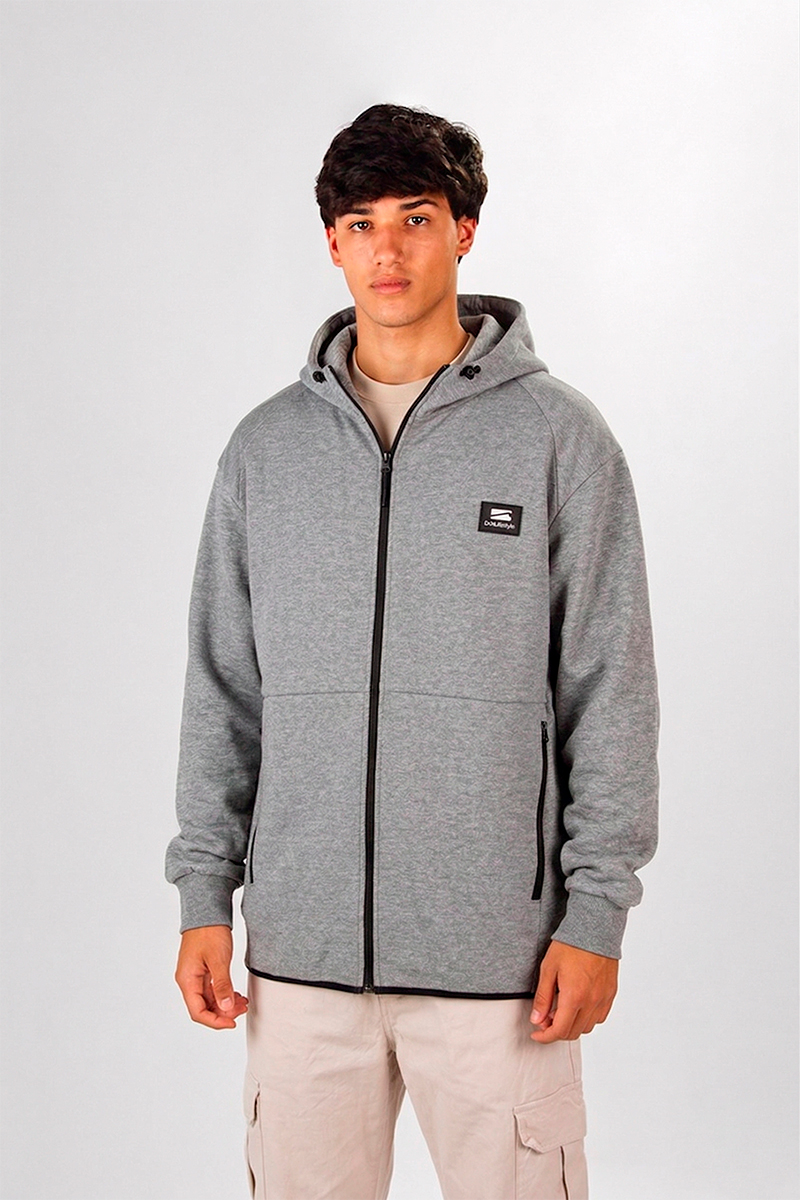 Campera Ocn  Zipper Gris