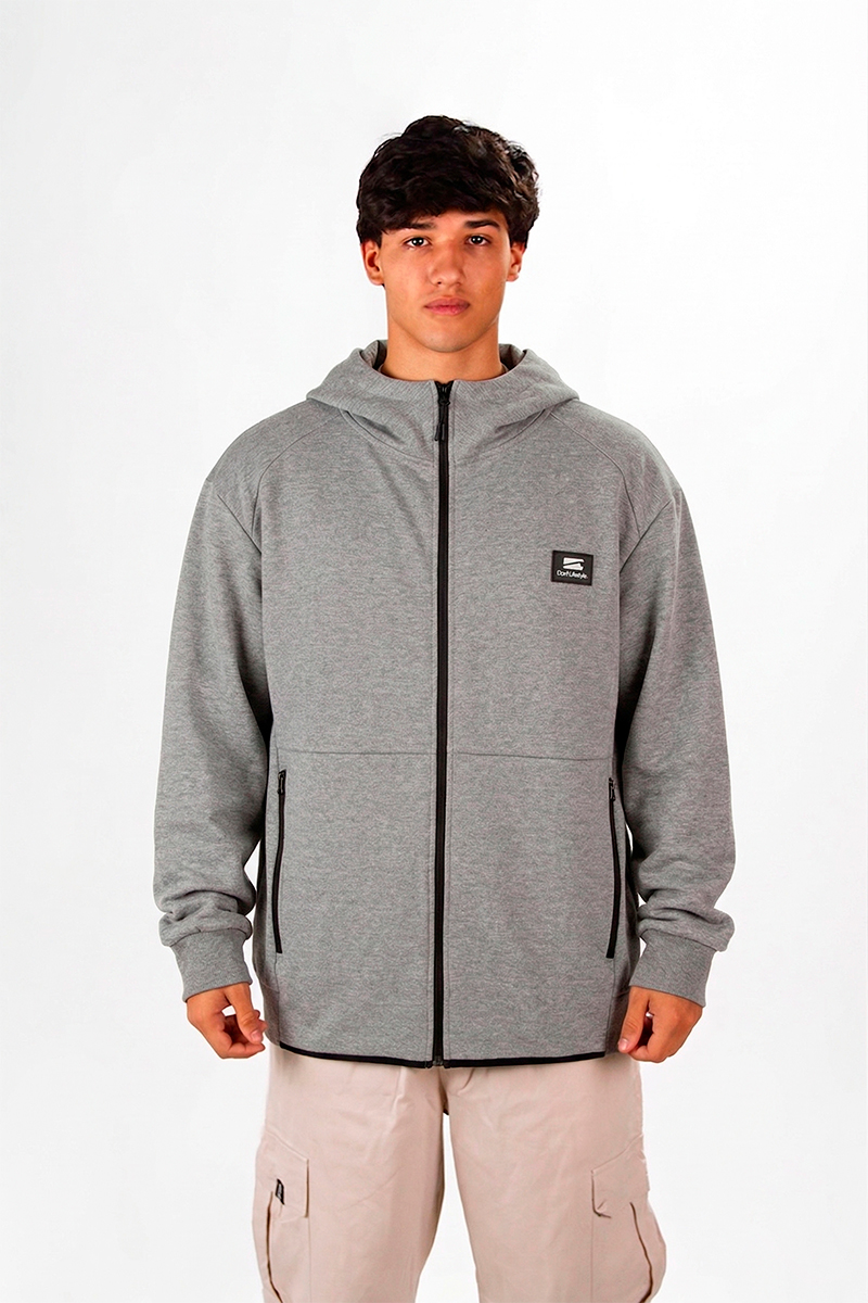 Campera Ocn  Zipper Gris