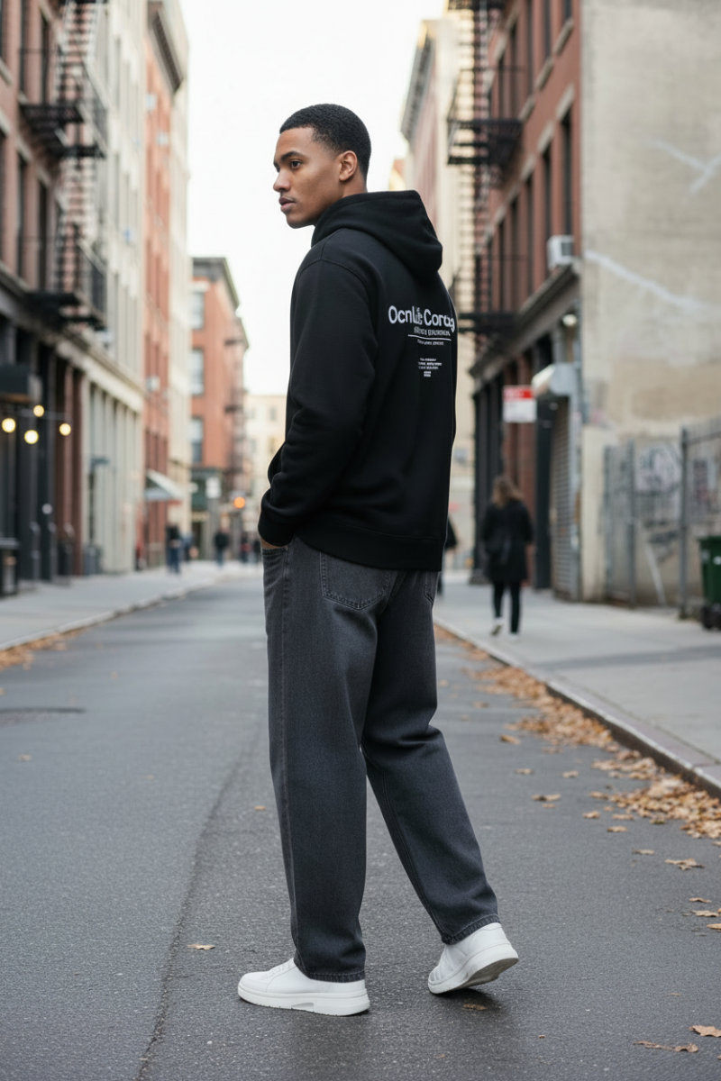 Buzo Ocn Canguro Original Negro