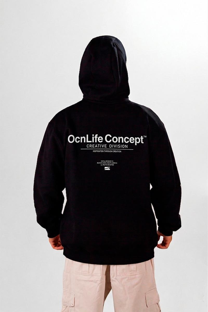 Buzo Ocn Canguro Original Negro