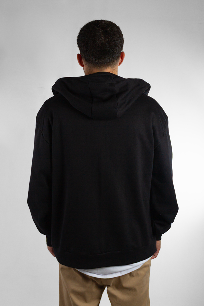 Campera Ocn Hombre Zipper Negro