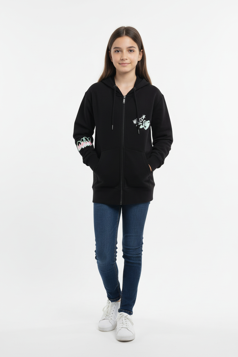Campera Ocn Kids Graphic Fun Negro (Producto Outlet)
