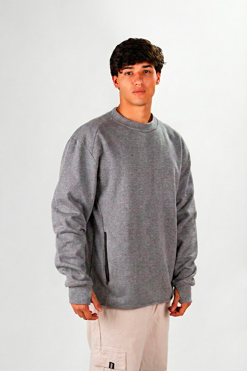 Buzo Ocn Zipper Gris