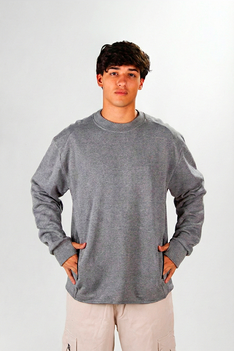 Buzo Ocn Zipper Gris